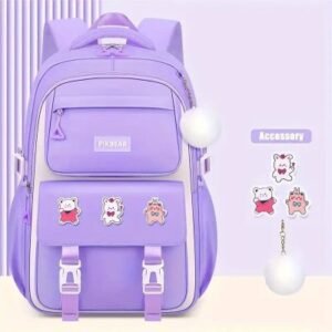 Kids Backpack Children School Bags Primary Schoolbag Book Bag (Purple)