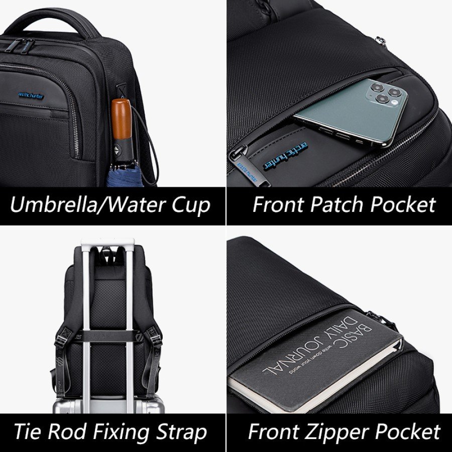 Arctic Hunter B00477 City Hunter Series Waterproof Anti Theft Backpack 15.6inch Laptop Compartmen - Image 3