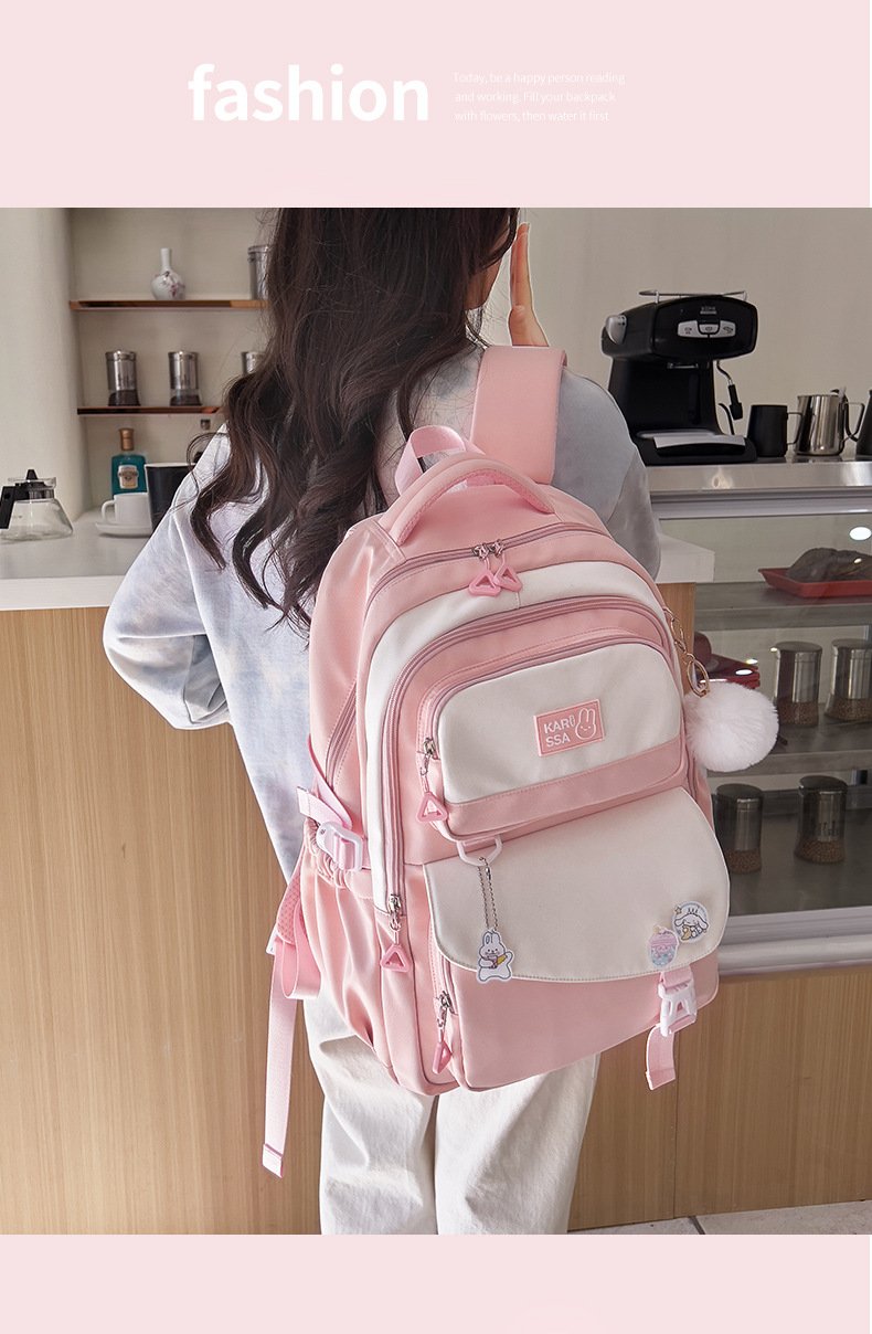 Cute Casual Premium Kids School Backpack (Pink) - Image 4