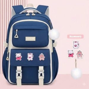 Kids Backpack Children School Bags for Girls Orthopedic Waterproof Primary Schoolbag Book Bag (blue)